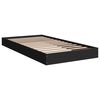 vidaXL Cadre de lit sans matelas noir 90x190 cm bois ing&eacute;nierie