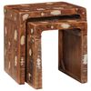 vidaXL Tables d'appoint Marron Bois Recyclé Solide