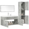 vidaXL Ensemble de meubles de salle de bain 4 pcs gris b&eacute;ton
