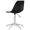 vidaXL Chaise pivotante de salle à manger Noir PP