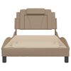 vidaXL Cadre de lit Viana sans matelas cappuccino 100x200 cm similicuir
