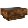 vidaXL Table basse avec LED ch&ecirc;ne fum&eacute; 70x50x30 cm bois d'ing&eacute;nierie