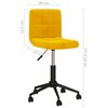 vidaXL Chaises pivotantes à manger lot de 2 jaune moutarde velours