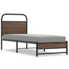 vidaXL Cadre de lit sans matelas 75x190cm ch&ecirc;ne marron bois ing&eacute;nierie