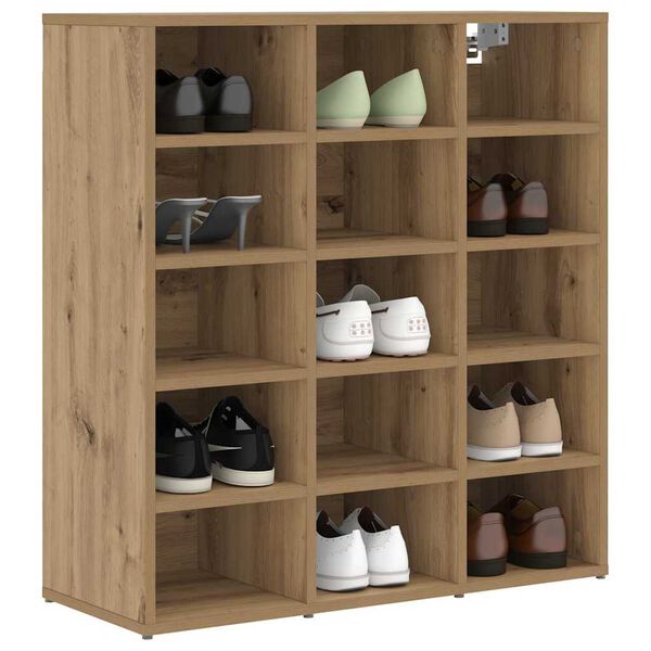 vidaXL Cabinet &agrave; chaussures Ch&ecirc;ne artisanal 77,5 x 30 x 83,5 cm