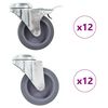 vidaXL 24 pcs Roulettes pivotantes &agrave; trou de boulon 75 mm