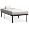 vidaXL Cadre de lit sans matelas noir m&eacute;tal 90x200 cm