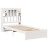 vidaXL Lit biblioth&egrave;que sans matelas blanc 90x200cm bois de pin massif