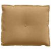 vidaXL Coussin de Dos Marron 60 x 50 cm Tissu en velours c&ocirc;tel&eacute;