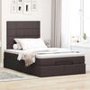 VidaXL Cadre de lit ottoman avec matelas marron fonc&eacute; 120x190 cm tissu