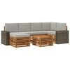 vidaXL Ensemble de canap&eacute; d'angle 7 pcs Naturel et gris clair