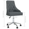 vidaXL Chaise pivotante de bureau Gris fonc&eacute; Tissu