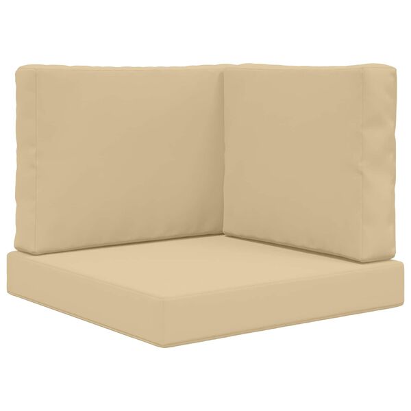 vidaXL Coussin de canap&eacute; d'ext&eacute;rieur 3 pcs Beige Polyester