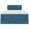 vidaXL Lit de Rangement avec matelas Bleu 120 x 190 cm Velours