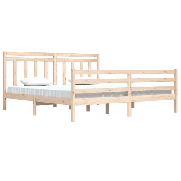 vidaXL Cadre de lit sans matelas 200x200 cm bois massif