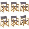 vidaXL 6 chaises pliantes en tissu gris fonc&eacute;