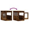 vidaXL Meuble de cage pour chiens ch&ecirc;ne fum&eacute; 55x80x68 cm