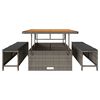 vidaXL Ensemble de salle à manger pour jardin Gris polyrotin