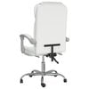 vidaXL Fauteuil inclinable de bureau Blanc Similicuir
