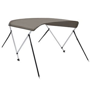 vidaXL Auvent bimini à 2 arceaux gris 150x120x110 cm