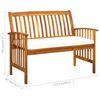 vidaXL Banc de jardin avec coussin 119 cm Bois solide d'acacia
