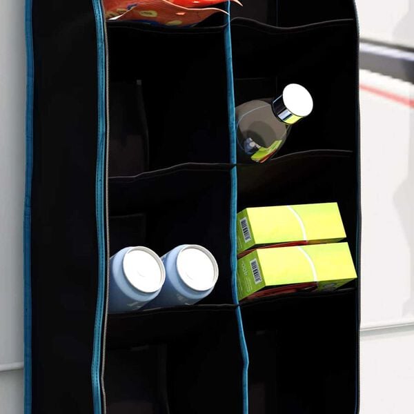 vidaXL Sac de rangement avec stockage Noir et Bleu 140 x 43 cm oxford