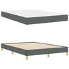 vidaXL Lit &agrave; ressorts avec matelas Gris fonc&eacute; 140 x 200 cm tissu