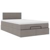 VidaXL Cadre de lit ottoman avec matelas taupe 120x190 cm tissu