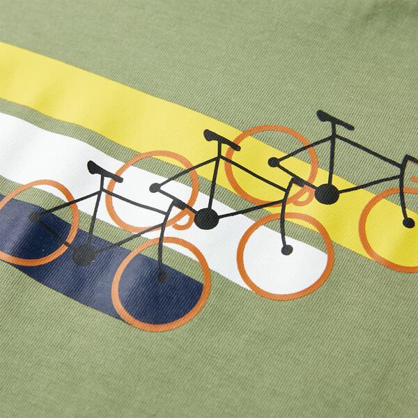 T-shirt pour enfants avec manches courtes kaki clair 104