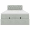 vidaXL Cadre de lit ottoman et matelas gris clair 120x200 cm velours