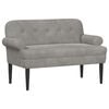 vidaXL Canap&eacute; love seat avec capitonnage en boutons Gris clair