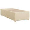 vidaXL Sommier &agrave; lattes de lit avec matelas Cr&egrave;me 100x200 cm Tissu