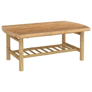 vidaXL Table basse de jardin 90x55x37 cm bambou