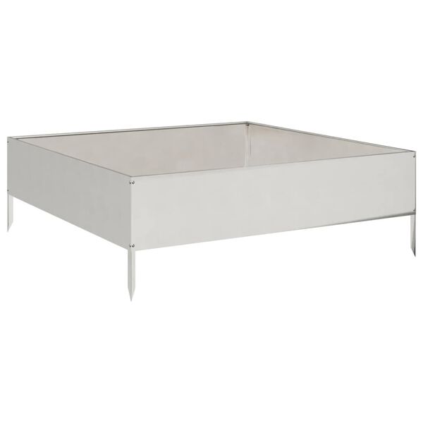 vidaXL Lit sur&eacute;lev&eacute; de jardin 100x100x33,5 cm acier inoxydable