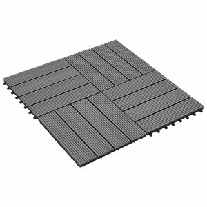 vidaXL Carreau de terrasse 22 pc Gris 30 x 30 cm WPC