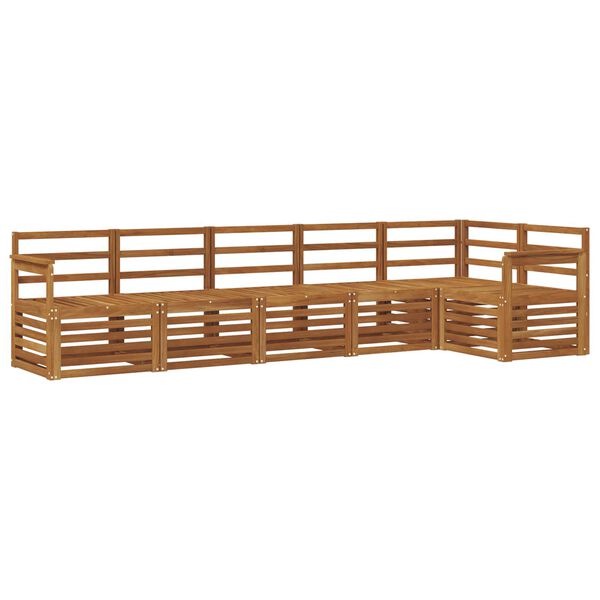 vidaXL Ensembles de canap&eacute;s 6 pcs Naturel Bois d'Acacia Massif