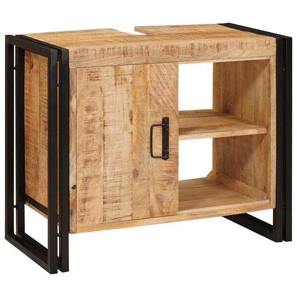 vidaXL Meuble sous &eacute;vier Marron 71 x 33 x 58 cm Bois de mangue massif