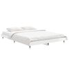 vidaXL Cadre de lit sans matelas blanc brillant 135x190 cm