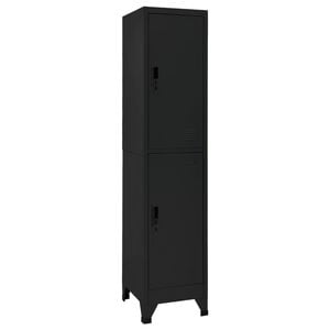 vidaXL Armoire &agrave; casiers Noir 38x45x180 cm Acier