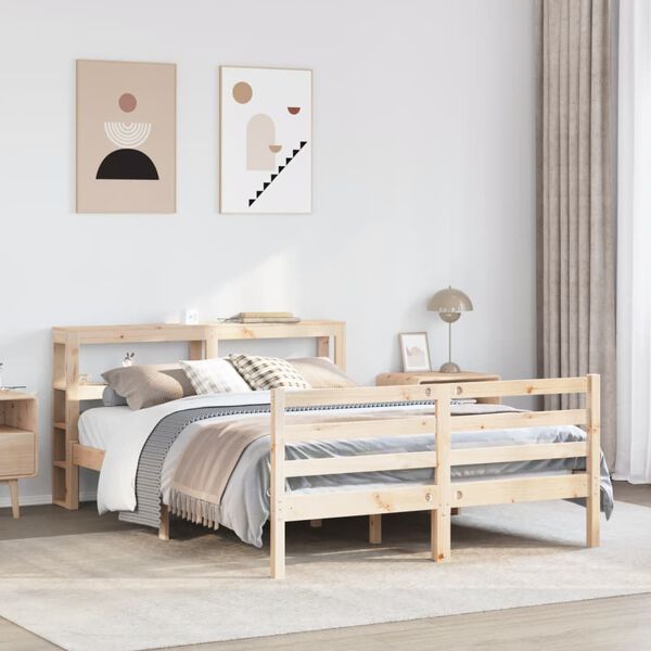 vidaXL Cadre de lit sans matelas 160x200 cm bois massif de pin