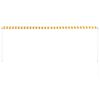 vidaXL Auvent rétractable 350x150 cm Jaune et blanc