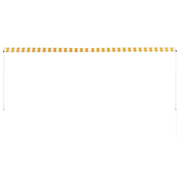 vidaXL Auvent rétractable 350x150 cm Jaune et blanc