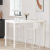 vidaXL Table de bar Blanc 110 x 55 x 105 cm Bois de pin massif