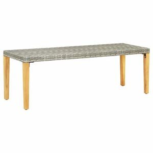 vidaXL Banc de jardin 80 cm R&eacute;sine tress&eacute;e Gris