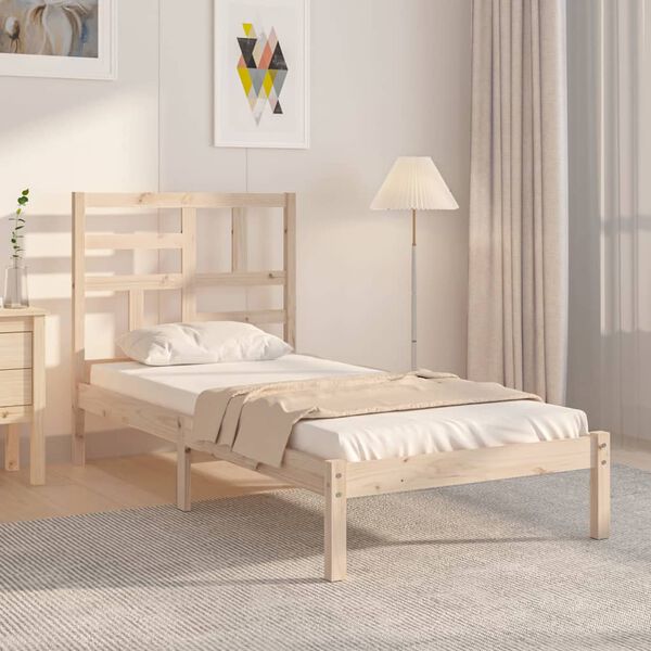 vidaXL Cadre de lit sans matelas bois massif 90x190 cm