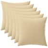 vidaXL Housse de coussin 6 pcs HEERLEN Beige 45 x 45 cm Polyester
