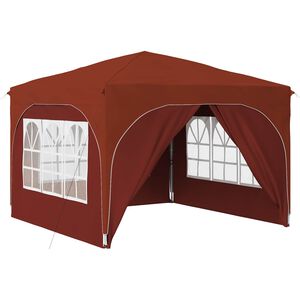 vidaXL Tente de f&ecirc;te pop-up 290 x 290 x 245 cm Terre cuite