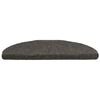 vidaXL Tapis d'escalier autocollants 15 pièces 65 x 21 x 4 cm Anthracite Demi-rond Grand