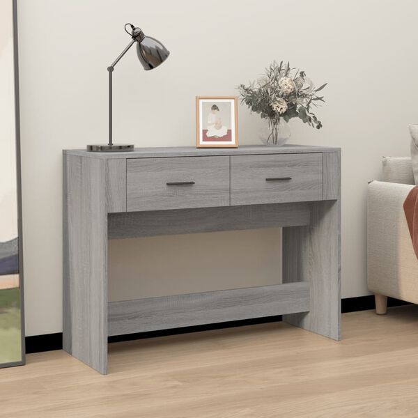 vidaXL Table console Sonoma gris 100x39x75 cm Bois d'ing&eacute;nierie