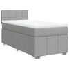 vidaXL Sommier &agrave; lattes de lit avec matelas Gris clair 90x200 cm Tissu